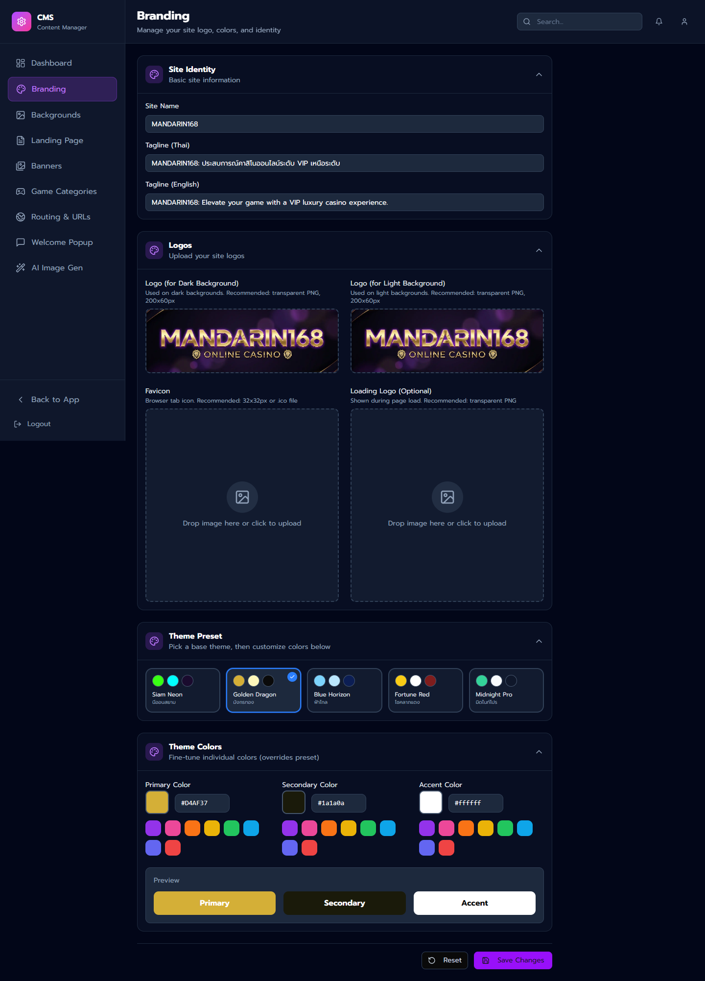 CMS Branding
